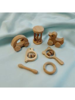 neemtoys - Brown Wooden Toy Set