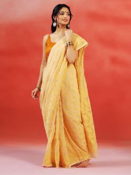 Aditri - Handloom Resham Silk Jamdani Saree Without Blous