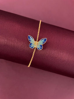 Digital Dress Room - Gold Plated Butterfly Charm Bracelet