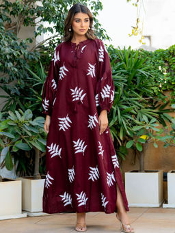 HOUSE OF JAMOTI - Turkey Red Embroidered Dress