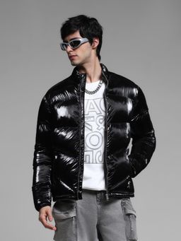 Jack & Jones - Black Regular Fit Puffer Jacket