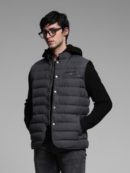 Jack & Jones - Dark Grey Regular Fit Puffer Jacket