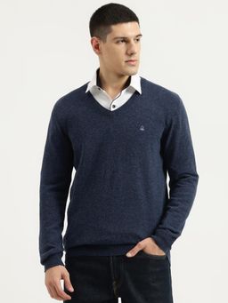 United Colors of Benetton - Regular Fit V-Neck Solid Sweater