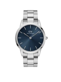 Daniel Wellington - Men Iconic Blue Round Dial Analog Watch - DW00100448K (M)