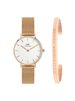 Daniel Wellington - Unisex Petite White Round Dial Analog Watch - DW00500019K (M)