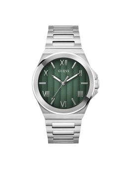 Guess - Men Vinyl Green Round Dial Analog Watch - GW0789G1 (M)