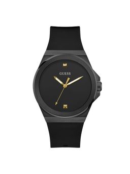 Guess - Men Vinyl Black Round Dial Analog Watch - GW0790G2 (M)
