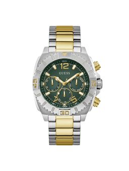 Guess - Men Traction Green Round Dial Analog Watch - GW0800G1 (M)