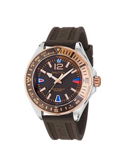 Nautica - Men Clearwater Beach Brown Round Dial Analog Watch - NAPCWF302 (M)