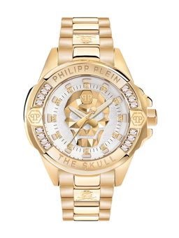 Philipp Plein - Unisex The Skull Genderless Silver Round Dial Analog Watch - PWNAA0722 (M)