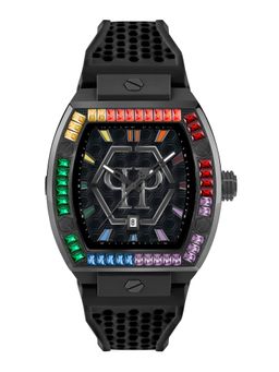 Philipp Plein - Men Pua-The Hexagon Phantom Black Rectangular Dial Analog Watch - PWPUA0324 (M)