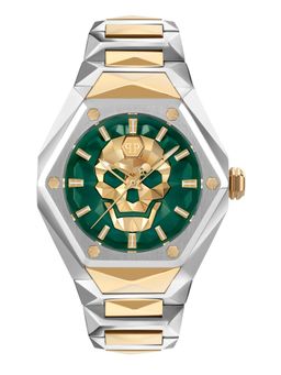 Philipp Plein - Men Pwa-The Skull Spikes Green Hexagon Dial Analog Watch - PWPWA0724 (M)
