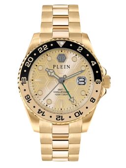 Philipp Plein - Men Gmt-I Challenger Gold Round Dial Analog Watch - PWYBA0423 (M)
