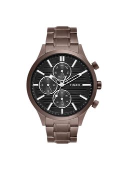 Timex - Men Black Round Dial Analog Watch - TW000T322 (M)