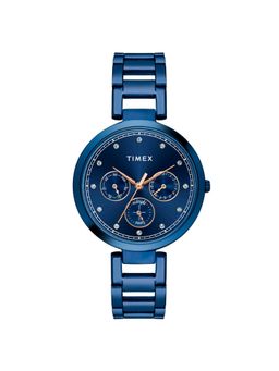 Timex - Women Blue Round Dial Analog Watch - TW000X268 (M)