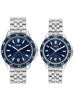 Timex - Unisex Blue Round Dial Analog Watches - TW0PRE006 (M)