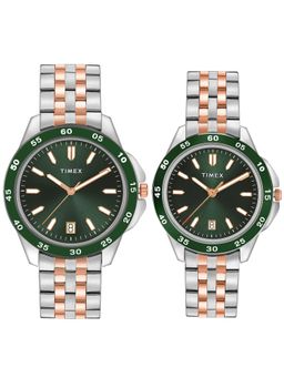 Timex - Unisex Green Round Dial Analog Watches - TW0PRE007 (M)