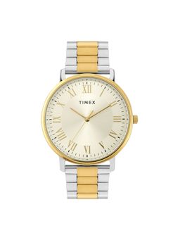 Timex - Men Gold Round Dial Analog Watch - TW0TG8025 (M)