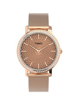 Timex - Women Transcend Rose Gold Round Dial Analog Watch - TW2V52500UJ (M)