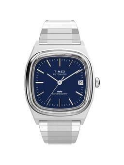 Timex - Q Rectangle 21mm Blue Dial Mechanical Automatic Men Watch - TW2Y07400UJ