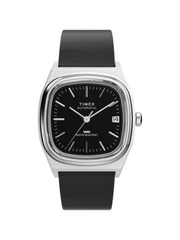 Timex - Q Rectangle 21mm Black Dial Mechanical Automatic Men Watch - TW2Y07500UJ