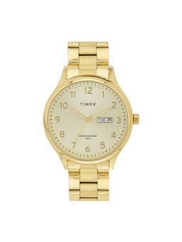 Timex - Men Gold Round Dial Analog Watch - TWEG18442 (M)