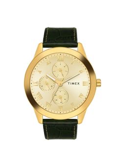 Timex - Men Gold Round Dial Analog Watch - TWEG18526 (M)
