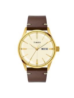 Timex - Men Gold Round Dial Analog Watch - TWEG25502 (M)
