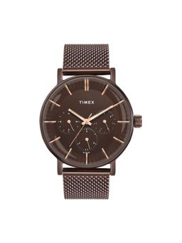 Timex - Men Brown Round Dial Analog Watch - TWEG25703 (M)
