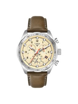 Timex - Men Vector Beige Round Dial Analog Watch - TWEG26000 (M)