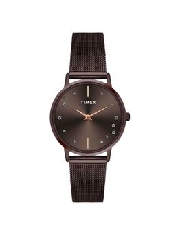 Timex - Trendline Round 21mm Brown Dial Analog Women Watch - TWEL15619