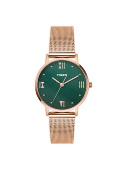 Timex - Women Green Round Dial Analog Watch - TWEL15625 (M)