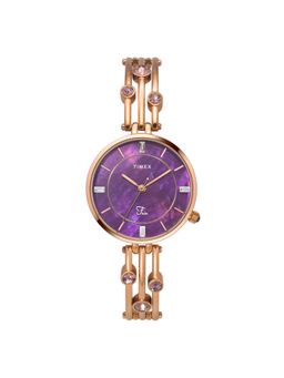 Timex - Women Fria Purple Round Dial Analog Watch - TWEL16005 (M)