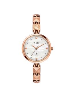 Timex - Women Fria White Round Dial Analog Watch - TWEL18309 (M)