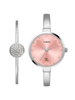 Timex - Women Fria Pink Round Dial Analog Watch - TWEL18500 (M)