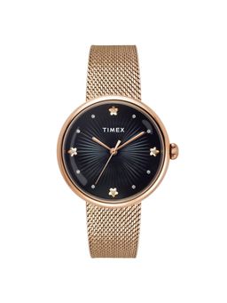 Timex - Women Black Round Dial Analog Watch - TWEL19303 (M)