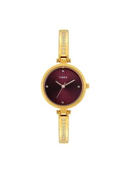 Timex - Women Maroon Round Dial Analog Watch - TWEL200SMU04 (M)