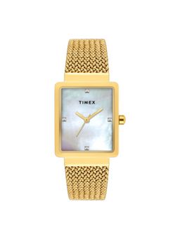 Timex - Women White Rectangular Dial Analog Watch - TWEL20703 (M)
