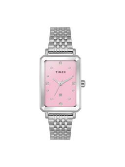 Timex - Women Pink Rectangular Dial Analog Watch - TWEL20801 (M)