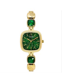 Timex - Women Fria Green Square Dial Analog Watch - TWEL21000 (M)