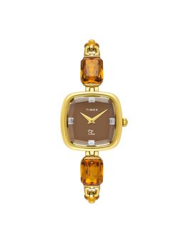 Timex - Women Fria Brown Square Dial Analog Watch - TWEL21200 (M)