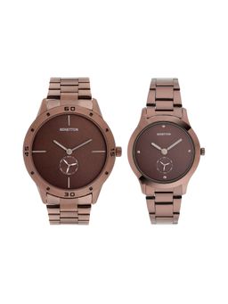 United Colors of Benetton - Unisex Iconic Brown Round Dial Analog Watches - UWUCPR001 (M)