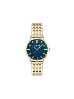 VERSACE - Men Greca Slim Blue Round Dial Analog Watch - VE8Q00424 (M)
