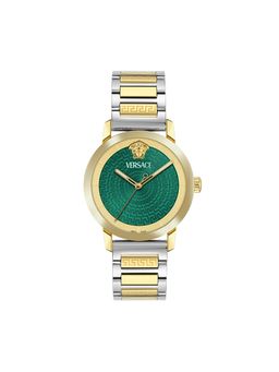 VERSACE - Men V-Helix Green Round Dial Analog Watch - VE9G00324 (M)
