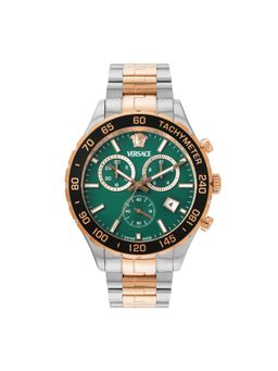 VERSACE - Men New Hellen.Chr Green Round Dial Analog Watch - VEPCA0424 (M)