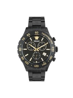 VERSACE - Men New Hellen.Chr Black Round Dial Analog Watch - VEPCA0624 (M)