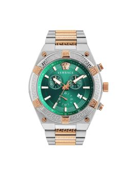 VERSACE - Men V-Sporty Greca Green Round Dial Analog Watch - VESO01324 (M)