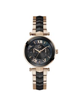 GC - Women Illusion Black Round Dial Analog Watch - Y92004L2MF (M)