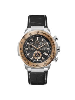 GC - Men First Class Black Round Dial Analog Watch - Z35003G4MF (M)