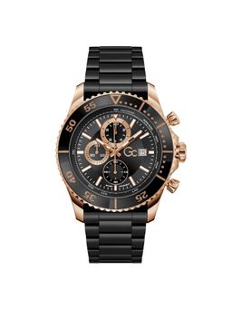 GC - Men Speedracer Black Round Dial Analog Watch - Z51004G2MF (M)